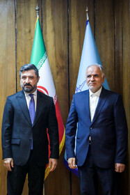  دیدار خالد شوانی، وزیر دادگستری عراق و امین حسین رحیمی، وزیر دادگستری ایران