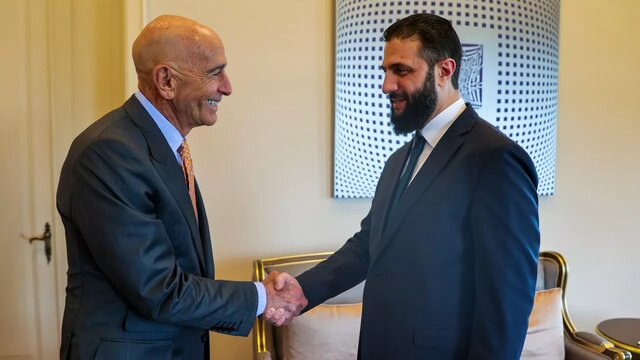 دیدار احمد الشرع و توماس باراک-آرشیوی استقبال فرستاده ویژه آمریکا در سوریه از ممنوعیت قتلهای فراقانونی