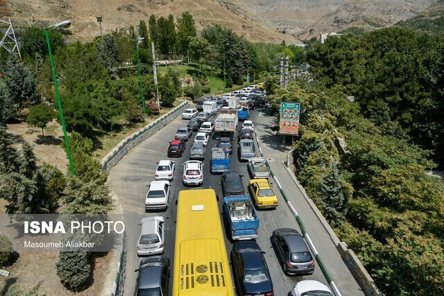 ترافیک سنگین در جاده چالوس و آزادراه تهران-شمال