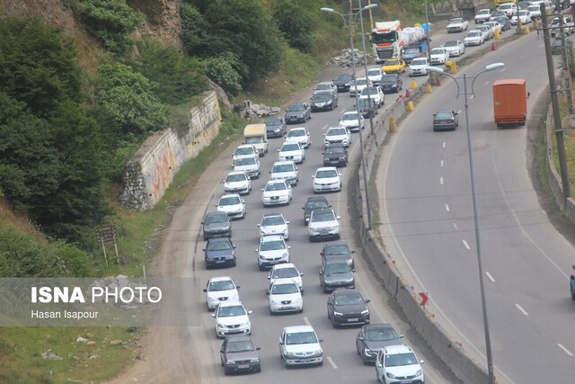 ترافیک پرحجم در محورهای آزادراهی قزوین