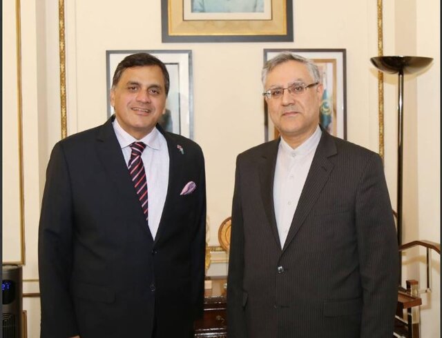 دیدار کمیسر عالی پاکستان با سفیر ایران در لندن