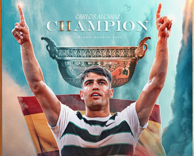 قهرمانی دراماتیک آلکاراس در فینال ۳۳۰ دقیقه ای رولان گاروس!