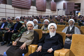 حجت‌الاسلام عباس محمدحسنی، رئیس سازمان عقیدتی سیاسی ارتش جمهوری اسلامی ایران در آیین اختتامیه دومین جشنواره فضای مجازی ارتش جمهوری اسلامی ایران 