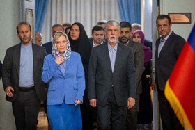 نشست خبری سیدعباس صالحی و الگا باریسونا لوبیماوا وزرای فرهنگ ایران و روسیه به مناسبت آغاز هفته فرهنگی روسیه در ایران