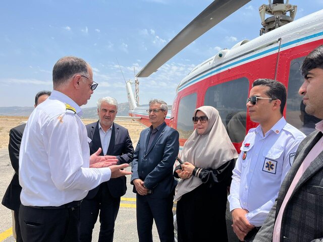 بازگشت بالگرد اورژانس گچساران به آشیانه