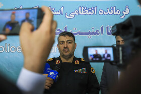سخنرانی سردار جلیل موقوفه‌ئی، فرمانده انتظامی استان درحاشیه نمایشگاه دستاوردهای طرح ارتقاء امنیت اجتماعی اقتدار دو ـ کرمان