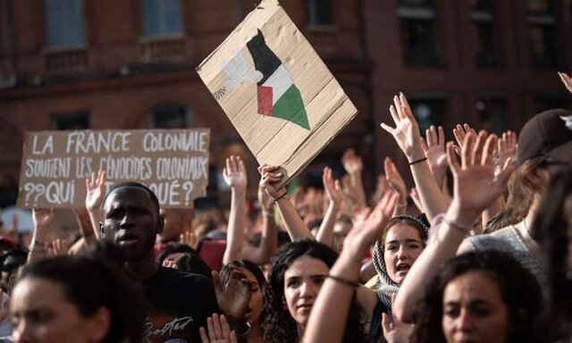 مراکشی‌ها و فرانسوی‌ها همبستگی خود را با فلسطین اعلام کردند