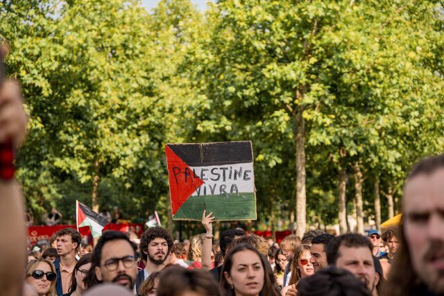 مراکشی‌ها و فرانسوی‌ها همبستگی خود را با فلسطین اعلام کردند