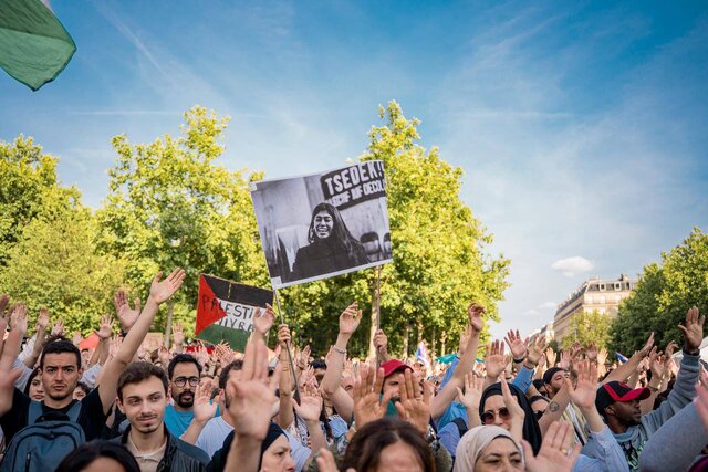 مراکشی‌ها و فرانسوی‌ها همبستگی خود را با فلسطین اعلام کردند