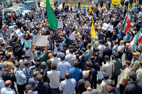 ویدیو/ فریاد انتقام از تهران؛ تجمع مردمی علیه تهاجم صهیونیست‌ها