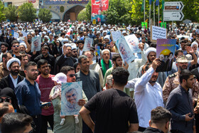 راهپیمایی مردم قم در محکومیت حمله رژیم صهیونیستی به کشور