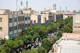 راهپیمایی مردم قم در محکومیت حمله رژیم صهیونیستی به کشور
