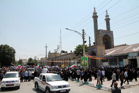 راهپیمایی نمازگزاران کرمانشاه در محکومیت جنایت رژیم صهیونیستی