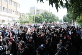 راهپیمایی نمازگزاران کرمانشاه در محکومیت جنایت رژیم صهیونیستی