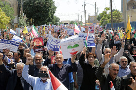 راهپیمایی نمازگزاران کرمانشاه در محکومیت جنایت رژیم صهیونیستی