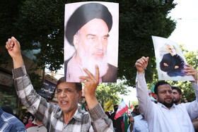 راهپیمایی نمازگزاران قزوین در محکومیت جنایت رژیم صهیونیستی