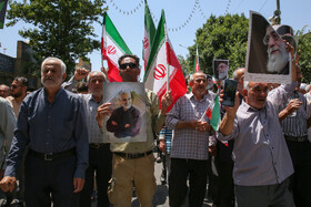راهپیمایی نمازگزاران قزوین در محکومیت جنایت رژیم صهیونیستی