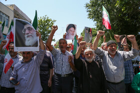 راهپیمایی نمازگزاران قزوین در محکومیت جنایت رژیم صهیونیستی