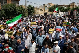 راهپیمایی مردمی علیه تهاجم رژیم صهیونیستی به ایران - اصفهان