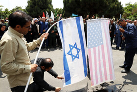 راهپیمایی مردم شهرستان اهرعلیه تهاجم رژیم صهیونیستی به ایران