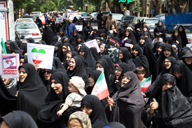 راهپیمایی مردم شهرستان اهرعلیه تهاجم رژیم صهیونیستی به ایران