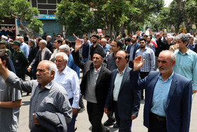 راهپیمایی مردم شهرستان اهرعلیه تهاجم رژیم صهیونیستی به ایران