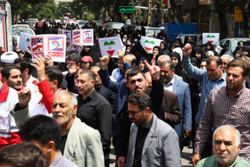 راهپیمایی مردم شهرستان اهرعلیه تهاجم رژیم صهیونیستی به ایران