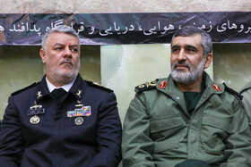 شهید سردار حاجی زاده فرمانده هوا و فضای سپاه و دریادار حسین خانزادی