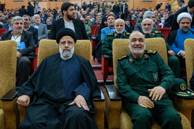 شهید سردار سرلشگر سلامی فرمانده سپاه پاسداران انقلاب اسلامی و سیدابراهیم رئیسی