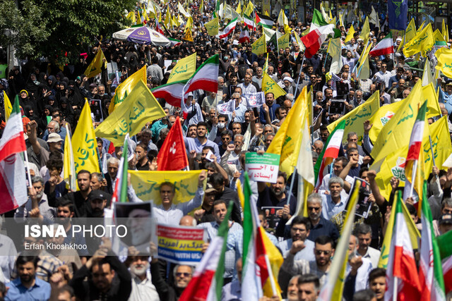 عکس آرشیوی است راهپیمایی ضدصهیونیستی در مشهد؛ فردا از بابالجواد تا چهارراه شهدا