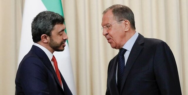 ابراز نگرانی لاوروف و بن‌زاید نسبت به  حملات رژیم صهیونیستی به ایران