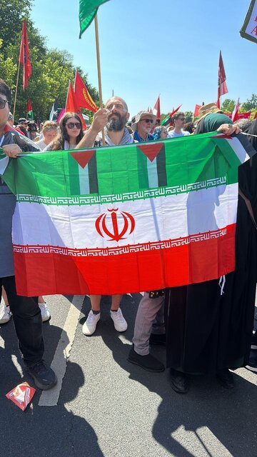 تجمع اعتراضی در برلین علیه تجاوز اسرائیل به ایران و جنایات غزه