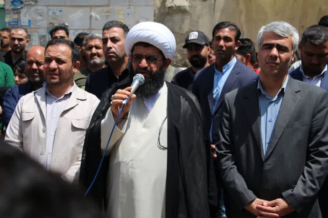 تشییع پیکر شهید حسین قنبری از شهدای امنیت در پاکدشت/ خاکسپاری در خلخال