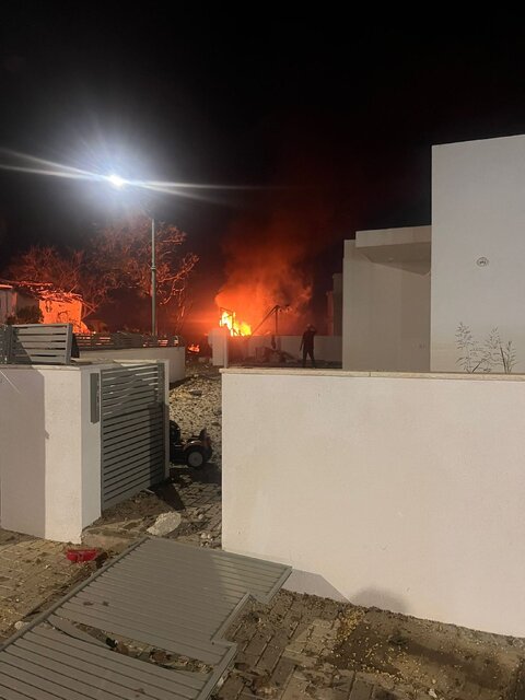 اصابت موشکهای ایران به حیفا