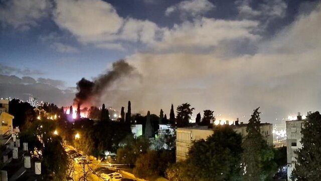 اصابت موشکهای ایران به حیفا