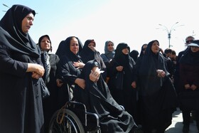 مراسم تشییع پیکر مطهر شهید «حسین احمدی» که در پی حمله رژیم صهیونسیتی به سایت راداری «سوباشی» همدان به شهادت رسید