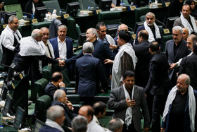 حضور مسعود پزشکیان، رئیس جمهوری در جلسه رای اعتماد وزیر پیشنهادی اقتصاد در مجلس شورای اسلامی