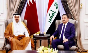 نخست وزیر عراق و امیر قطر تحولات منطقه را بررسی کردند