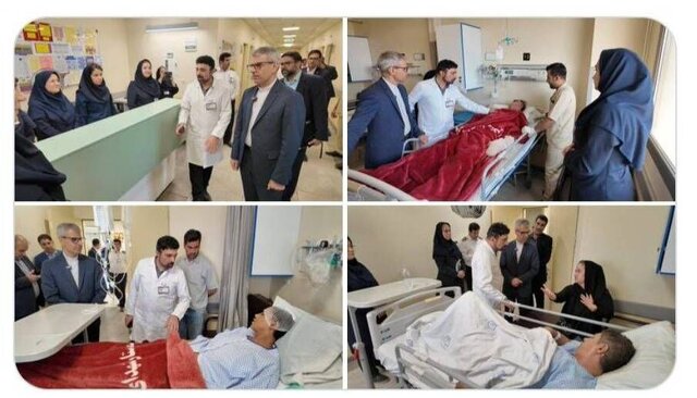 عیادت «بقائی» از تعدادی مجروحان حمله رژیم صهیونسیتی در بیمارستان شهدای تجریش تهران عیادت بقائی از تعدادی مجروحان حمله رژیم صهیونیستی