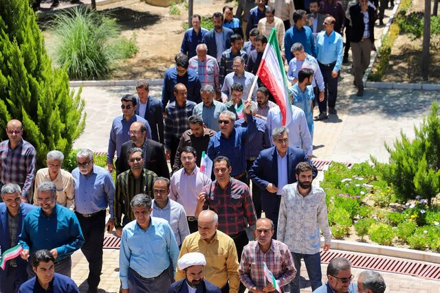 خروش دانشگاهیان خراسان جنوبی در محکومیت جنایات رژیم کودک کش صهیونیستی