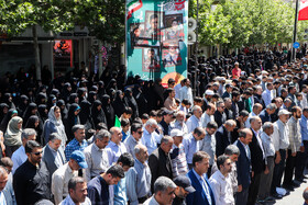 تشییع پیکر مطهر 5 شهید حمله رژیم صهیونیستی در زنجان