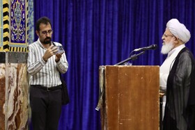 آیت الله محمد رضا ناصری امام جمعه یزد مراسم وداع با دانشمند شهید هسته‌ای 