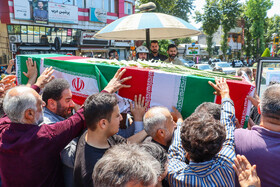 تشییع پیکر شهید مصطفی شیرین پور در حمله رژیم صهیونیستی - فومن