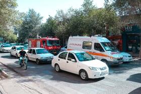 مراسم تشییع خودرویی شهدای امنیت در کاشان