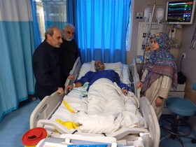 عیادت جبلی از مجروحان صداوسیما