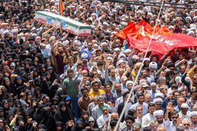 تشییع پیکر ۵ شهید حملات رژیم صهیونی در جمعه «خشم و نصر» - قم