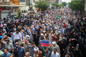 تشییع پیکر ۵ شهید حملات رژیم صهیونی در جمعه «خشم و نصر» - قم