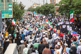 تشییع پیکر ۵ شهید حملات رژیم صهیونی در جمعه «خشم و نصر» - قم
