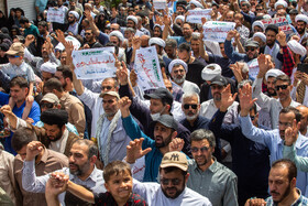 تشییع پیکر ۵ شهید حملات رژیم صهیونی در جمعه «خشم و نصر» - قم