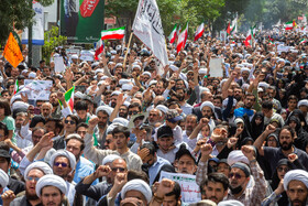 تشییع پیکر ۵ شهید حملات رژیم صهیونی در جمعه «خشم و نصر» - قم